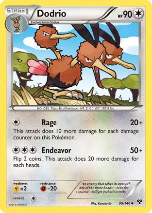 Dodrio (99/146) [XY Base Set] Reverse Holofoil - Uncommon