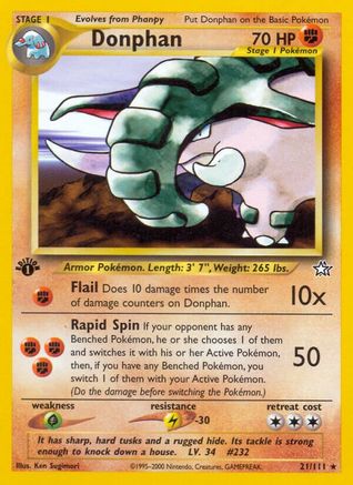 Donphan (021/111) [Neo Genesis] 1st Edition - Rare