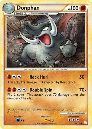 Donphan (040/123) [HeartGold SoulSilver] Reverse Holofoil - Uncommon