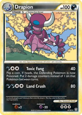 Drapion (004/102) [Triumphant] Reverse Holofoil - Holo Rare