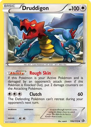 Druddigon (106/113) [Legendary Treasures] Reverse Holofoil - Uncommon