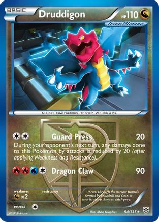 Druddigon (Team Plasma) (94/135) [Plasma Storm] Reverse Holofoil - Rare