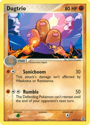 Dugtrio (22/112) [FireRed & LeafGreen] Reverse Holofoil - Rare