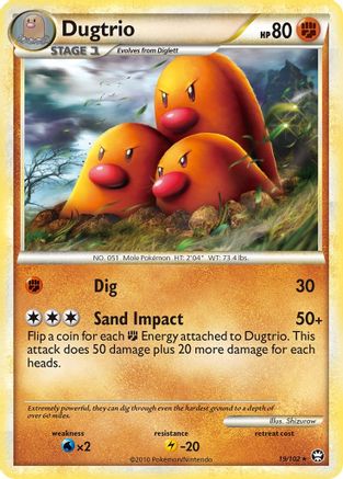 Dugtrio (019/102) [Triumphant] - Rare