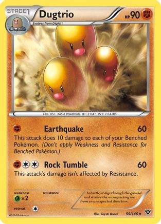 Dugtrio (59/146) [XY Base Set] Reverse Holofoil - Rare