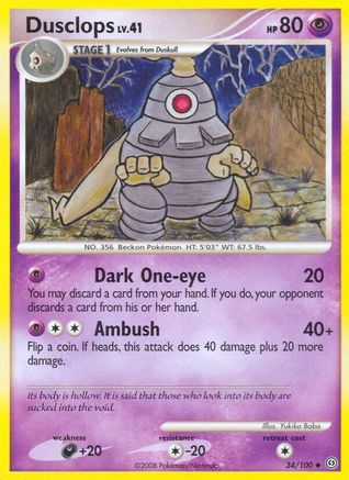 Dusclops (34/100) [Stormfront] Reverse Holofoil - Uncommon