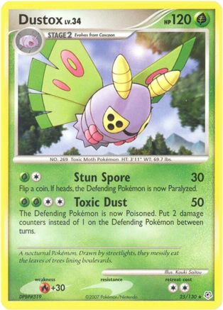 Dustox (25/130) [Diamond and Pearl] Reverse Holofoil - Rare
