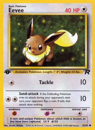 Eevee (055/82) [Team Rocket] 1st Edition - Common
