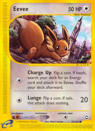 Eevee (75/147) [Aquapolis] Reverse Holofoil - Common