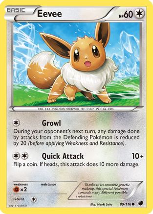 Eevee (089/116) [Plasma Freeze] Reverse Holofoil - Common