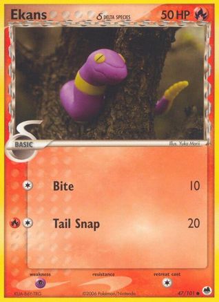 Ekans (Delta Species) (047/101) [Dragon Frontiers] Reverse Holofoil - Common