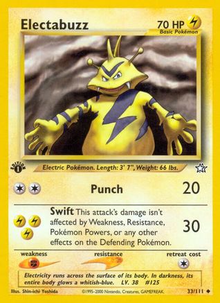 Electabuzz (033/111) [Neo Genesis] 1st Edition - Uncommon