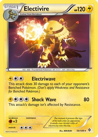 Electivire (54/149) [Boundaries Crossed] Holofoil - Holo Rare