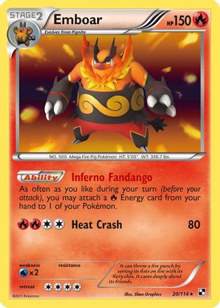 Emboar (20/114) [Black and White] Holofoil - Holo Rare
