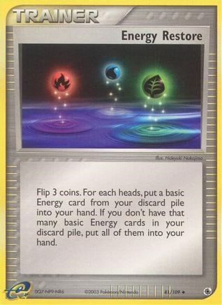 Energy Restore (81/109) [Ruby and Sapphire] Reverse Holofoil - Uncommon