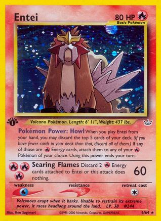 Entei (6/64) [Neo Revelation] 1st Edition Holofoil - Holo Rare