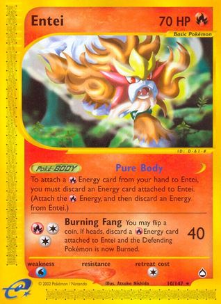 Entei (10/147) [Aquapolis] - Rare