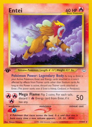 Entei (017/64) [Neo Revelation] 1st Edition - Rare