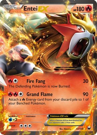 Entei EX (13/108) [Dark Explorers] Holofoil - Ultra Rare