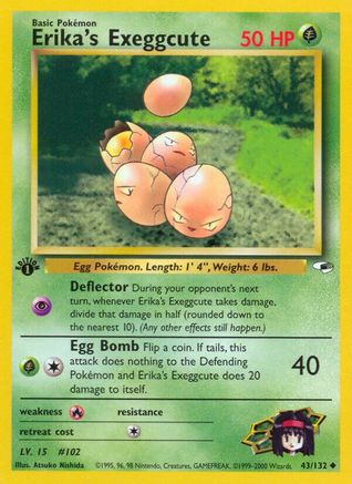 Erika's Exeggcute (043/132) [Gym Heroes] 1st Edition - Uncommon