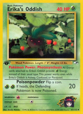 Erika's Oddish (047/132) [Gym Heroes] 1st Edition - Uncommon