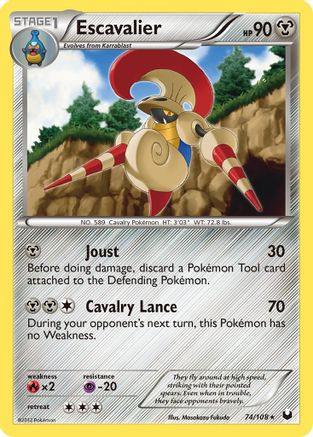 Escavalier (74/108) [Dark Explorers] Reverse Holofoil - Rare
