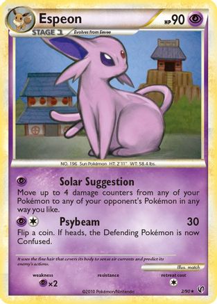 Espeon (2/90) [Undaunted] Holofoil - Holo Rare