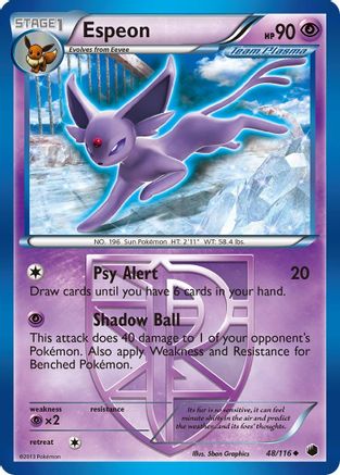 Espeon (Team Plasma) (048/116) [Plasma Freeze] Reverse Holofoil - Uncommon