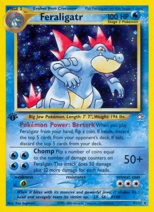Feraligatr (004/111) [Neo Genesis] 1st Edition Holofoil - Holo Rare