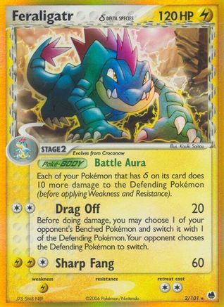 Feraligatr (Delta Species) (002/101) [Dragon Frontiers] Reverse Holofoil - Holo Rare