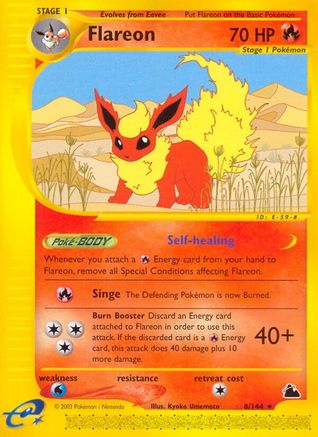 Flareon (8/144) [Skyridge] Reverse Holofoil - Rare