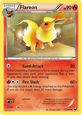 Flareon (12/108) [Dark Explorers] Reverse Holofoil - Uncommon