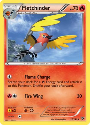 Fletchinder (27/146) [XY Base Set] Reverse Holofoil - Uncommon