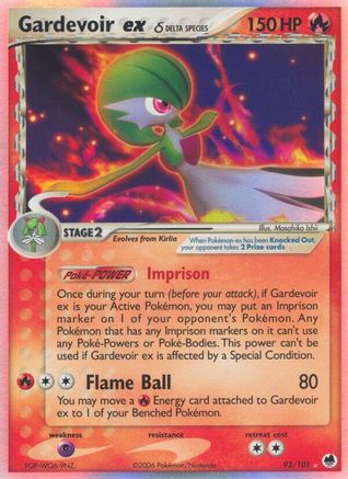 Gardevoir ex (Delta Species) (93/101) [Dragon Frontiers] Holofoil - Ultra Rare