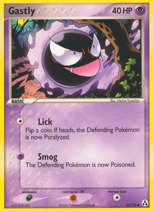 Gastly (052/92) [Legend Maker] Reverse Holofoil - Common