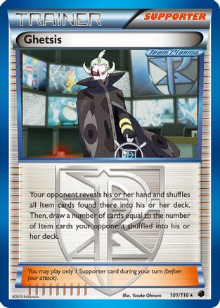 Ghetsis (Team Plasma) (101/116) [Plasma Freeze] Reverse Holofoil - Holo Rare