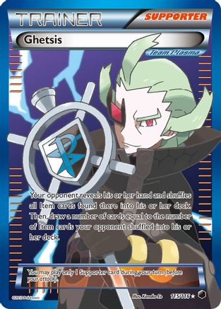 Ghetsis (Team Plasma) (Full Art) (115/116) [Plasma Freeze] Holofoil - Ultra Rare