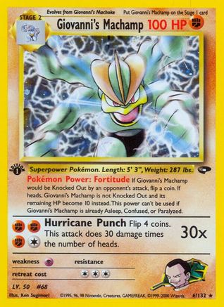 Giovanni's Machamp (006/132) [Gym Challenge] 1st Edition Holofoil - Holo Rare