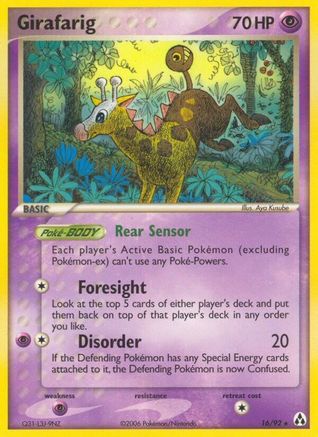 Girafarig (16/92) [Legend Maker] Reverse Holofoil - Rare