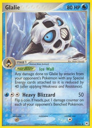Glalie (34/101) [Hidden Legends] Reverse Holofoil - Uncommon
