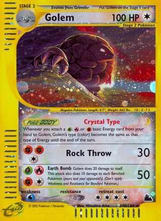 Golem (148/144) [Skyridge] Reverse Holofoil - Secret Rare
