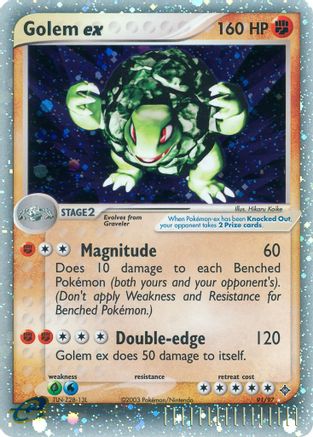 Golem ex (91/97) [Dragon] Holofoil - Ultra Rare