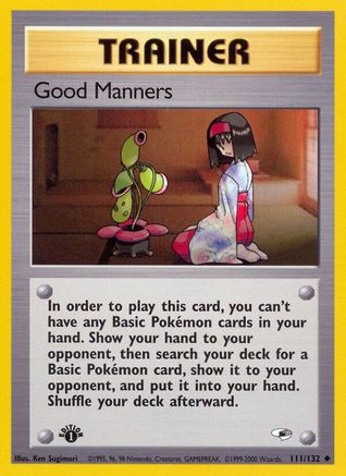 Good Manners (111/132) [Gym Heroes] 1st Edition - Uncommon