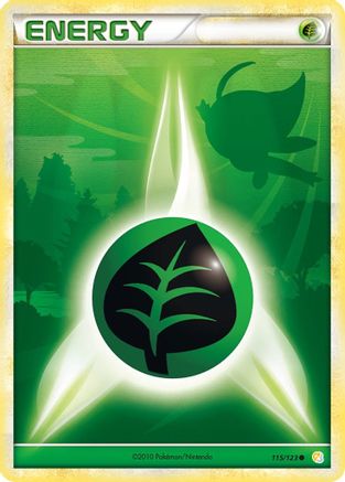 Grass Energy (115/123) [HeartGold SoulSilver] Reverse Holofoil - Common