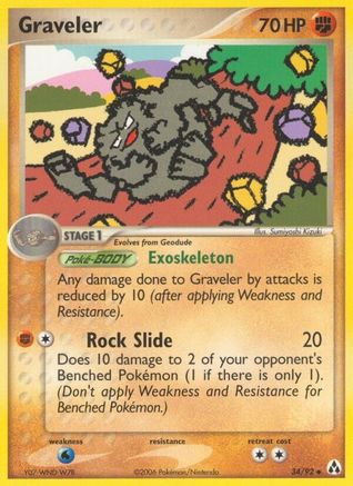 Graveler (34/92) [Legend Maker] Reverse Holofoil - Uncommon