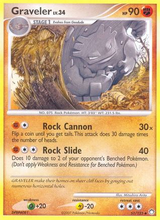 Graveler (51/123) [Mysterious Treasures] - Uncommon