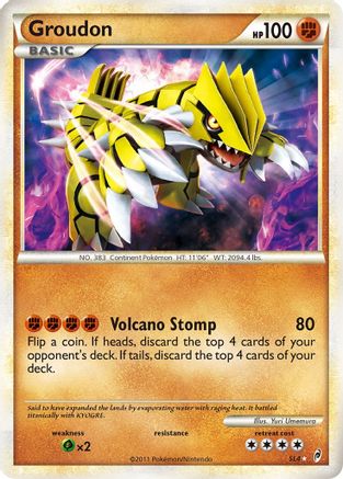 Groudon (Shiny) (SL4/95) [Call of Legends] Holofoil - Shiny Holo Rare