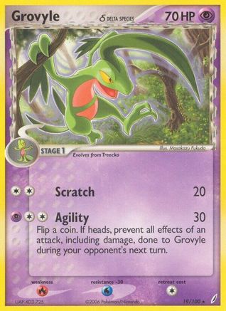 Grovyle (Delta Species) (19/100) [Crystal Guardians] Reverse Holofoil - Rare