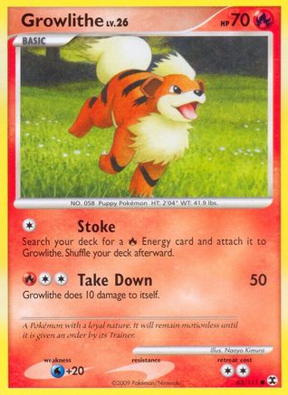 Growlithe (063/111) [Rising Rivals] Reverse Holofoil - Common