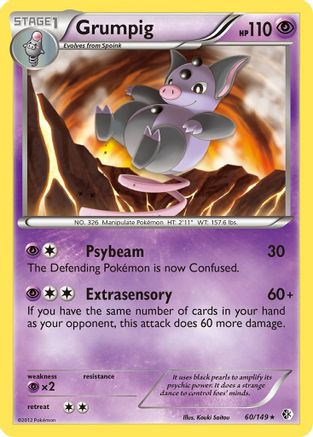 Grumpig (60/149) [Boundaries Crossed] Reverse Holofoil - Rare